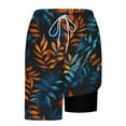 thumbnail image 6 of LIBRCLO Mens Swim Trunks with Liner 2 in 1 Thin Quick Dry Bathing Suits Hawaiian Swimsuits Swimwear Summer board Beach Shorts Black S, 6 of 6
