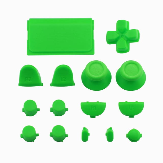 Flmtop Ensemble de 15 Pcs/pièces de Rechange Boutons de Couleur Unie pour Manette PS4 Manette