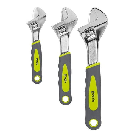 UPC 099575990144 product image for Craftsman Evolv Adjustable Wrench Set 3 pc. Hand Tool with Ergonomic Handles 100 | upcitemdb.com
