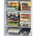 thumbnail image 3 of Cateissary Caja de almacenamiento de alimentos ABS, caja de refrigerador de cocina, verde, pequeño tipo 1 Organizadores de utensilios de cocina Gris Pequeño, 3 of 6