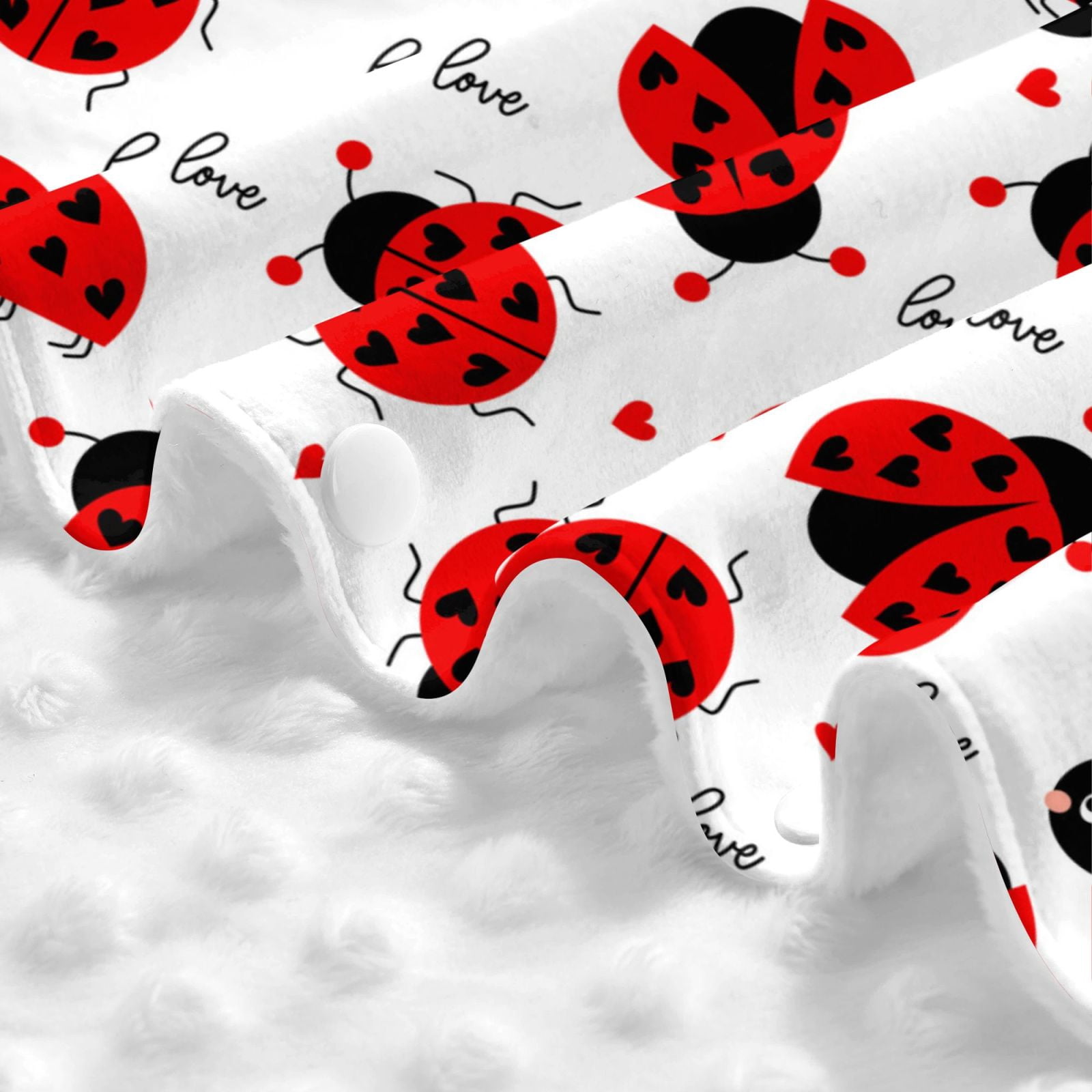 Car Seat Cover Baby - Ladybug And Heart Breathable Infant Car Seat Cover for Baby Carseat, Lightweight Comfort Baby Essentials Must Haves Newborn Stuff for Girl Boy