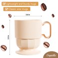 thumbnail image 3 of Crown Display 8 oz Off-White Plastic Disposable Mugs - Set of 8, 3 of 7