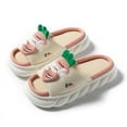 thumbnail image 4 of Zapatillas de verano de algodón y lino con puntera abierta y gruesas para las cuatro estaciones, de PVC, para mujer, bonitas, para interiores y exteriores, 4 of 5