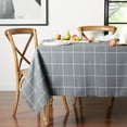 thumbnail image 3 of (2 pack) Mainstays Windowpane Fabric Tablecloth, Grey, 60"W x 102"L Rectangle, 3 of 6