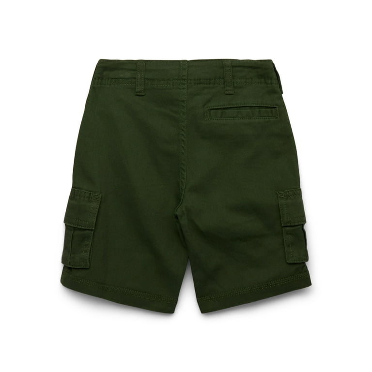 Wonder Nation Boys Twill Cargo Shorts, Sizes 4-18, Stretch