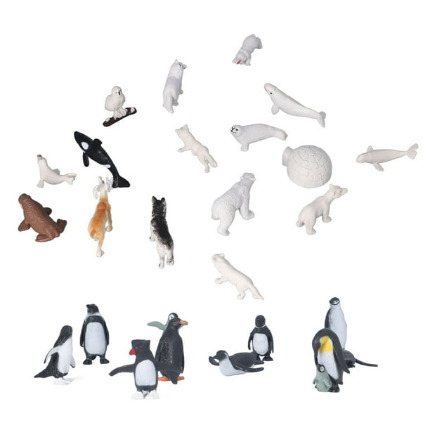 Modelo de figuras de animales, pingüinos, osos, ballenas, figuras de simulación, modelos de animales, modelo de ballenas, durabilidad probada en el tiempo