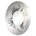 thumbnail image 2 of Designart "Monochrome Mystic Flow" Abstract Starburst Round Wall Mirror - Oval Printed Decorative Mirror - Multiple Color Options, 2 of 5