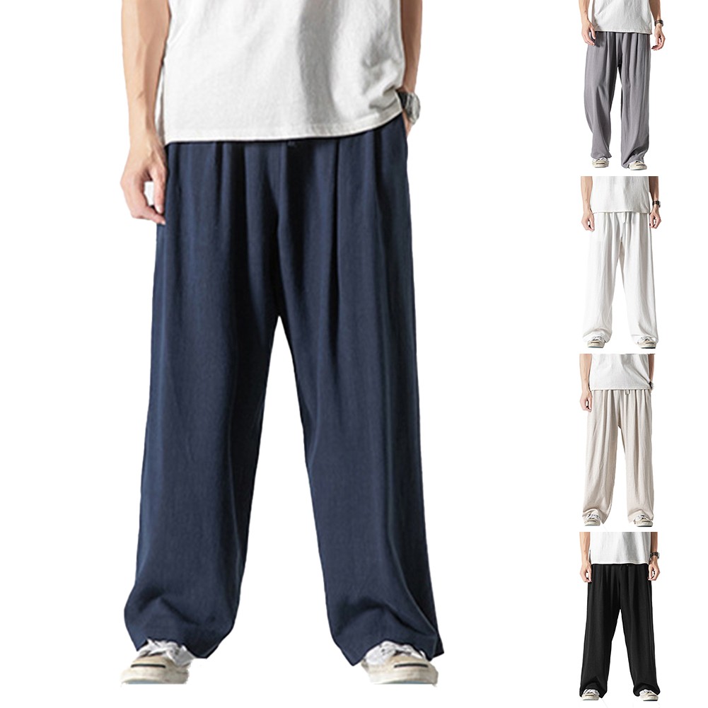 SCENERITY】Loose Semi Slacks Spring Autumn Casual Pants Men