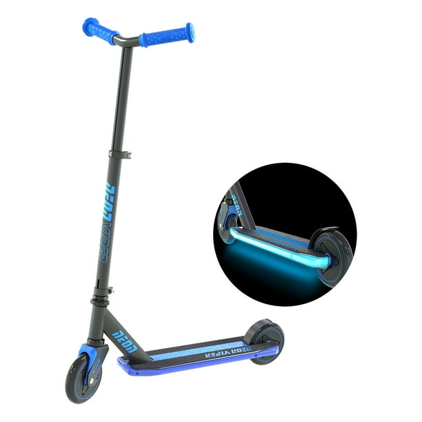 Neon Viper LED Scooter with LED Light Up Deck for Kids Age 5+ Blue
