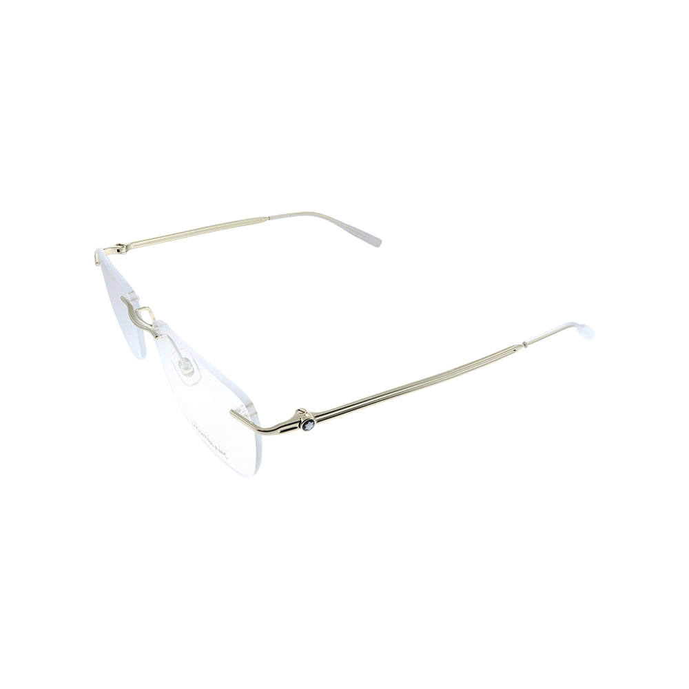 Mont Blanc Men Optical Frame Semi Rimless Silver Eyewear MB336 016 