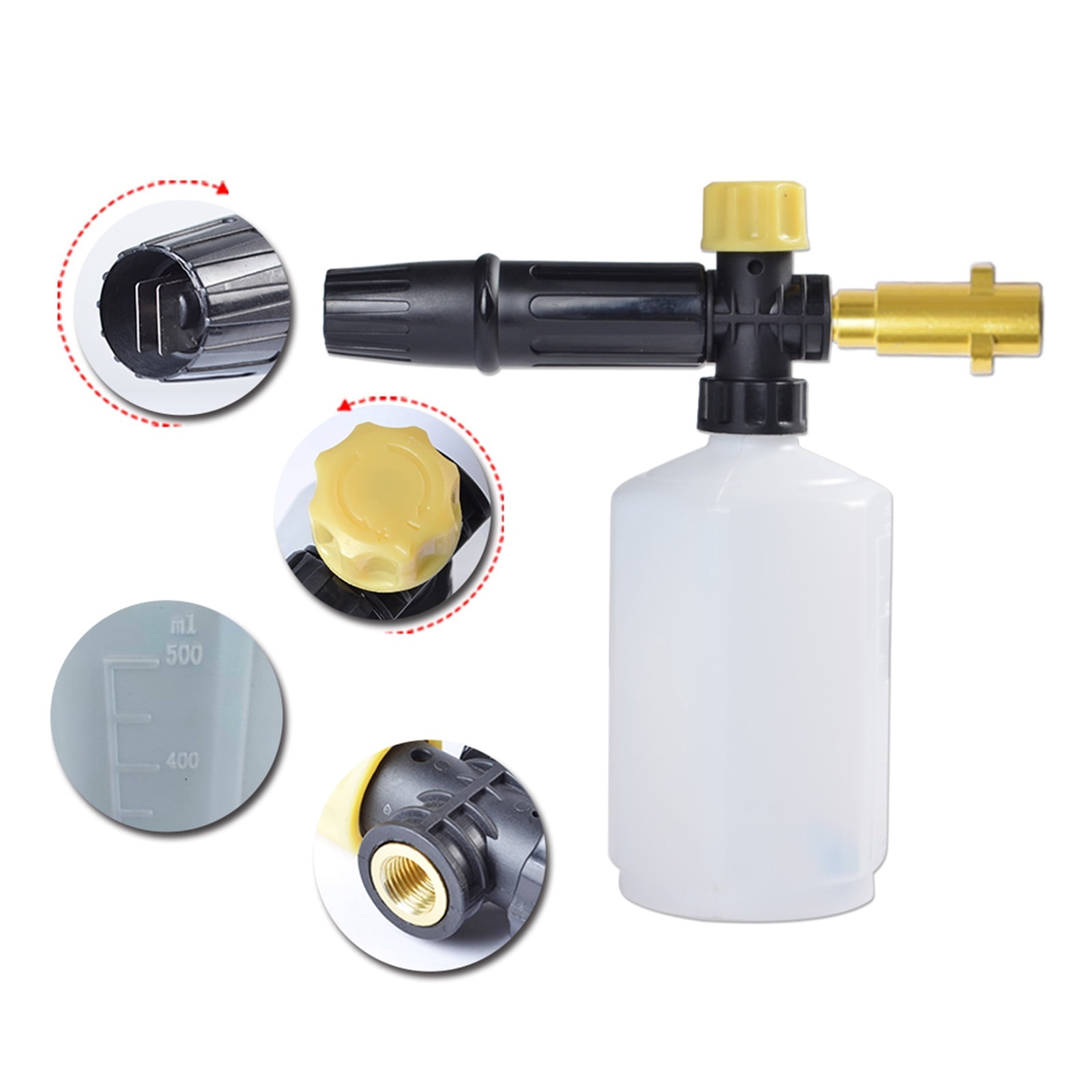 Pressure Washer Snow Foam Lance Foam Nozzle Foam Cannon Soap Gun For High Pressure Cleaner