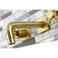 thumbnail image 4 of Kingston Brass KS6127DX Concord Double-Handle Wall Mount Bathroom Faucet, Brushed Brass, 4 of 8
