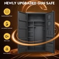 thumbnail image 4 of 30-40 Gun Fingerprint Safe, Unassembled Large Biometric Long Gun Safe with LCD Keypad & Gun Rack, Silent Operation & Dual Alarm Security for Shotguns Pistols, 4 of 8