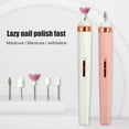 thumbnail image 2 of dianhelloya 1 Set Electric Nail Grinder High Speed Compact Size Rechargeable Low Noise Remove Dead Skin Mini Electric Nail Polishing Machine with Bits Set for Nail Salon White, 2 of 8