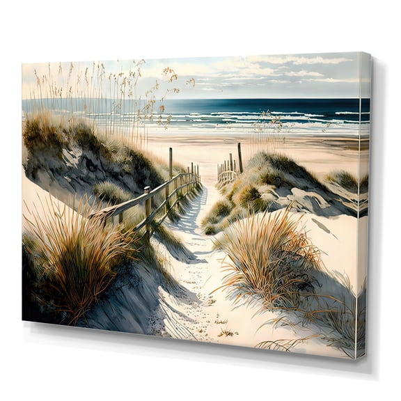 Designart Walkway To The Beach IV Canvas Wall Art