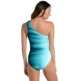 thumbnail image 4 of La Blanca Womens Ocean One Shoulder Gathered One-Piece Swimsuit, 4 of 4
