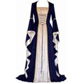 thumbnail image 2 of Renaissance Costume Women Corset Dress Medieval Maxi Dresses, Ren Faire Dress for Halloween and Cosplay, 2 of 4