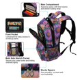 thumbnail image 5 of FORMRS Unisex Backpack Elementary School Travel Bookbag with Reflective Stripes, Light Purple Flowers, 5 of 7