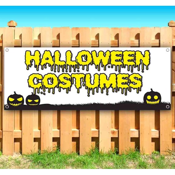 Halloween Costumes 13 oz Vinyl Banner With Metal Grommets