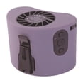 thumbnail image 1 of Ventilador de cintura Ventilador de refrigeración portátil Carcasa de silicona con cordón Clip recargable Cinturón Ventilador colgante para cuello Gris, 1 of 9
