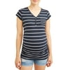 Oh! Mamma Maternity stripe with pocket knit top - available in plus sizes