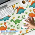 thumbnail image 2 of Long Mouse Pads for Desk,White Cartoon Dinosaurs Plants Pattern Desk Mats on Top Of Desks, Desk Mouse Pad Extra Large with 3mm Non-Slip Base and Stitched Edge for Gaming,Office,Work,Home 47.3"x23.6", 2 of 6
