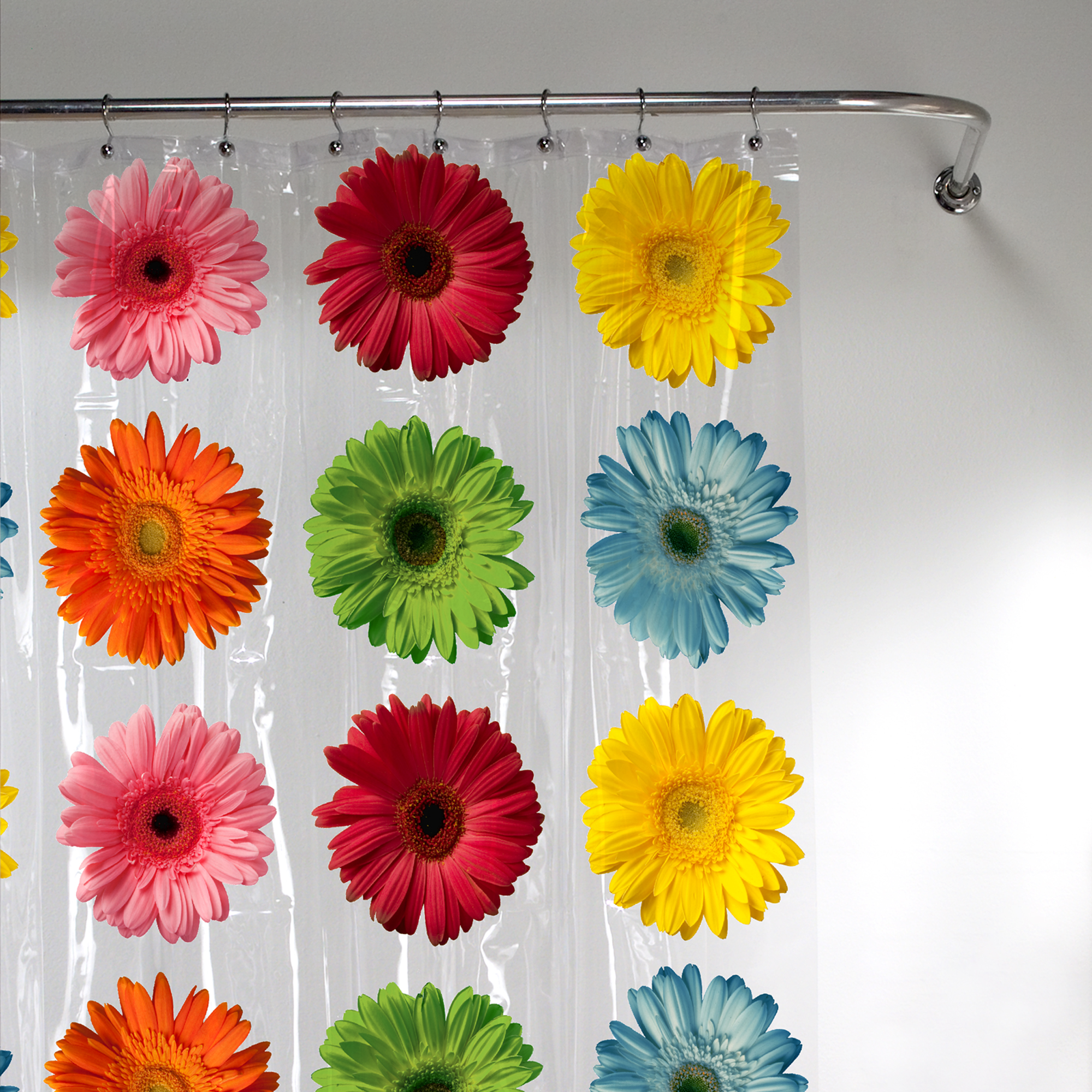 Gerber Daisy PEVA Shower Curtain, Floral - image 4 of 5