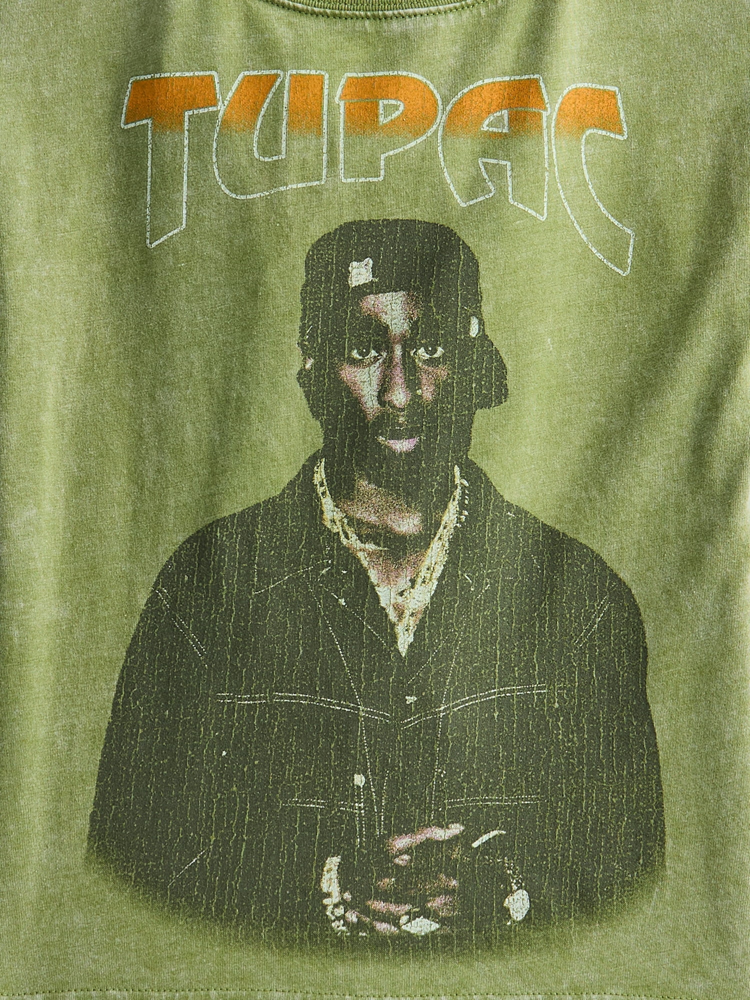 Tupac Boys Mineral Washed Retro Graphic Tee with Short Sleeves, Sizes 4-18