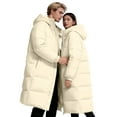thumbnail image 3 of Ceisia Men's Solid Color Long Thick Waterproof Long Sleeved Hooded JacketFeatures: 1.This coat made from great fa Gift, 3 of 9