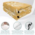 thumbnail image 4 of Quilts Full Size Bedding Set, Yellow Orange Palm Tree Lightweight Quilted Comforter, Summer Botanical Tropical Tree Soft Reversible Bedspread Coverlet with Pillow Covers for All Season, 78" x 90", 4 of 9