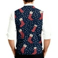 thumbnail image 4 of Resicozy Mens Christmas Vest Xmas Printed V-Neck Holiday Tree Snowflake Fashion Vest Party Winter Tops Navy 1 XL, 4 of 7