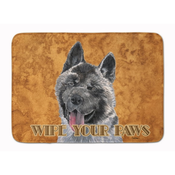 Carolines Treasures SC9508RUG Akita Wipe your Paws Machine Washable Memory Foam Mat 19 X 27" multicolor