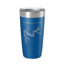 Allatoona Lake Map Tumbler Travel Mug Insulated Laser Engraved Coffee Cup Georgia 20 oz Royal Blue