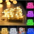 thumbnail image 2 of Guirnalda de luces LED con batería, lámpara de alambre de cobre para exteriores, iluminación de hadas impermeable para Navidad, boda, fiesta, decoración de vacaciones, 2 of 4