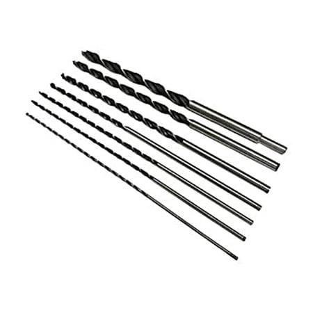 

12 Extra Long Brad Point Wood Drill Bits (SAE)