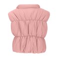 thumbnail image 4 of Aueoeo Puffer Vests for Women Casual Fashion Solid Color Stand Collar With Elastic Hem Sleeveless Jackets, 4 of 6
