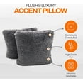 thumbnail image 2 of Cheer Collection Shaggy Long Hair Throw Pillows - Super Soft and Plush Faux Fur Accent Pillows - 20 x 20 inches - Set of 2, 2 of 8