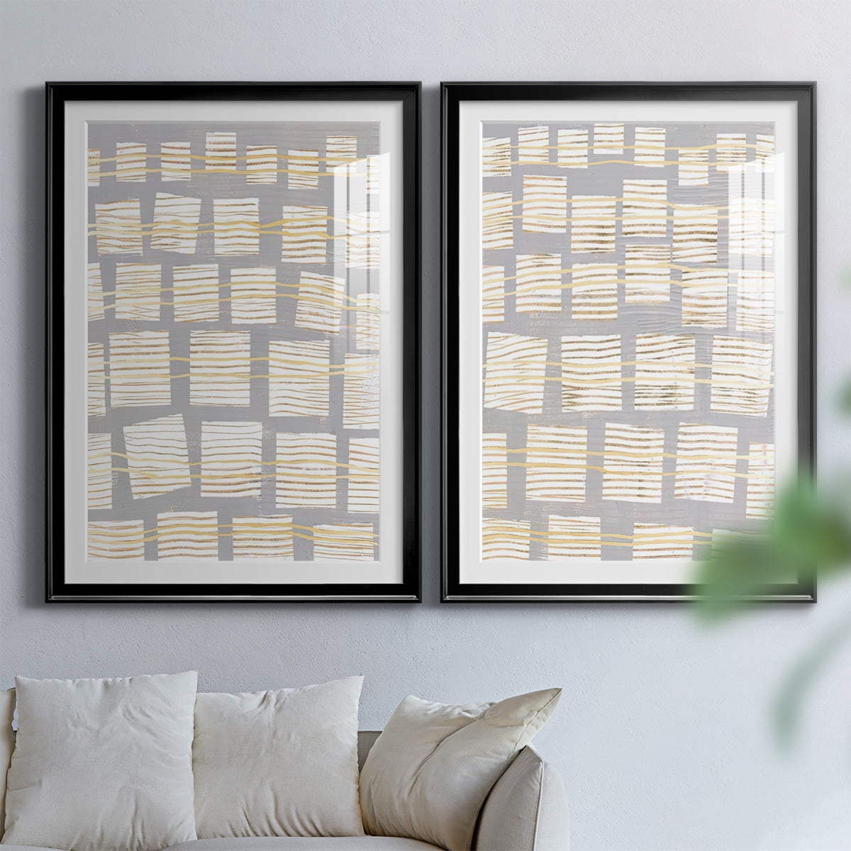 Wexford Home Networks I Premium Framed Print, 30.5" x 42.5" - Ready to Hang, Black (Set of 2)