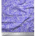 thumbnail image 1 of Soimoi Georgette Viscose Fabric Leaves & Paisley Block Decor Fabric Printed Yard 42 Inch Wide, 1 of 3