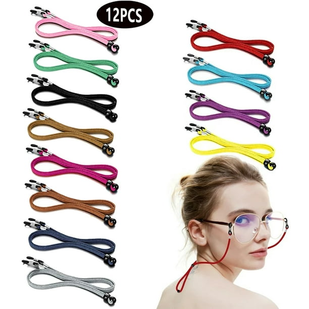 12 Pcs Straps for Glasses, Antislip Universal eyeglass chains for