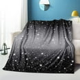 thumbnail image 3 of Black Grey Gradient Glitter Throw Blanket Starry Sky Bed Blanket Rainbow Gradient Soft Cozy Flannel Bed Blanket for Kids Girls Bedroom Christmas Blanket Gift( Glitter Blanket 303-80"x60"), 3 of 5