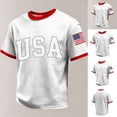 thumbnail image 3 of Men's USA 250 Years of Freedom Patriotic T-Shirt American Flag Casual Tee 250th Anniversary Shirt, 3 of 5