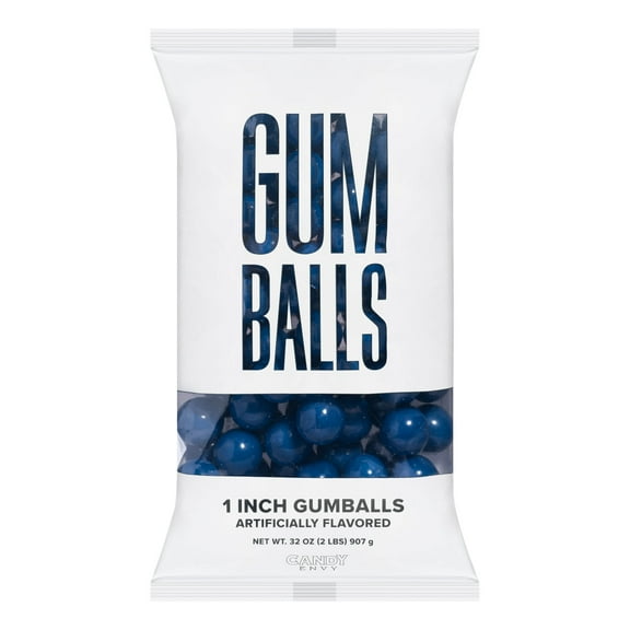 Candy Envy - Royal Blue 1 Inch Gumballs - 2lb Bag - Approximately 113 Gumballs Per Bag - North American Made & Kosher Certified