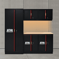 ARTMAN Steel Filing Cabinet with Compartments, Locking System & Drawers, Heavy Duty Metal Storage Cabinet for Office Use, File Storage