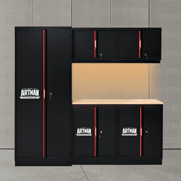 ARTMAN Steel Filing Cabinet with Compartments, Locking System & Drawers, Heavy Duty Metal Storage Cabinet for Office Use, File Storage
