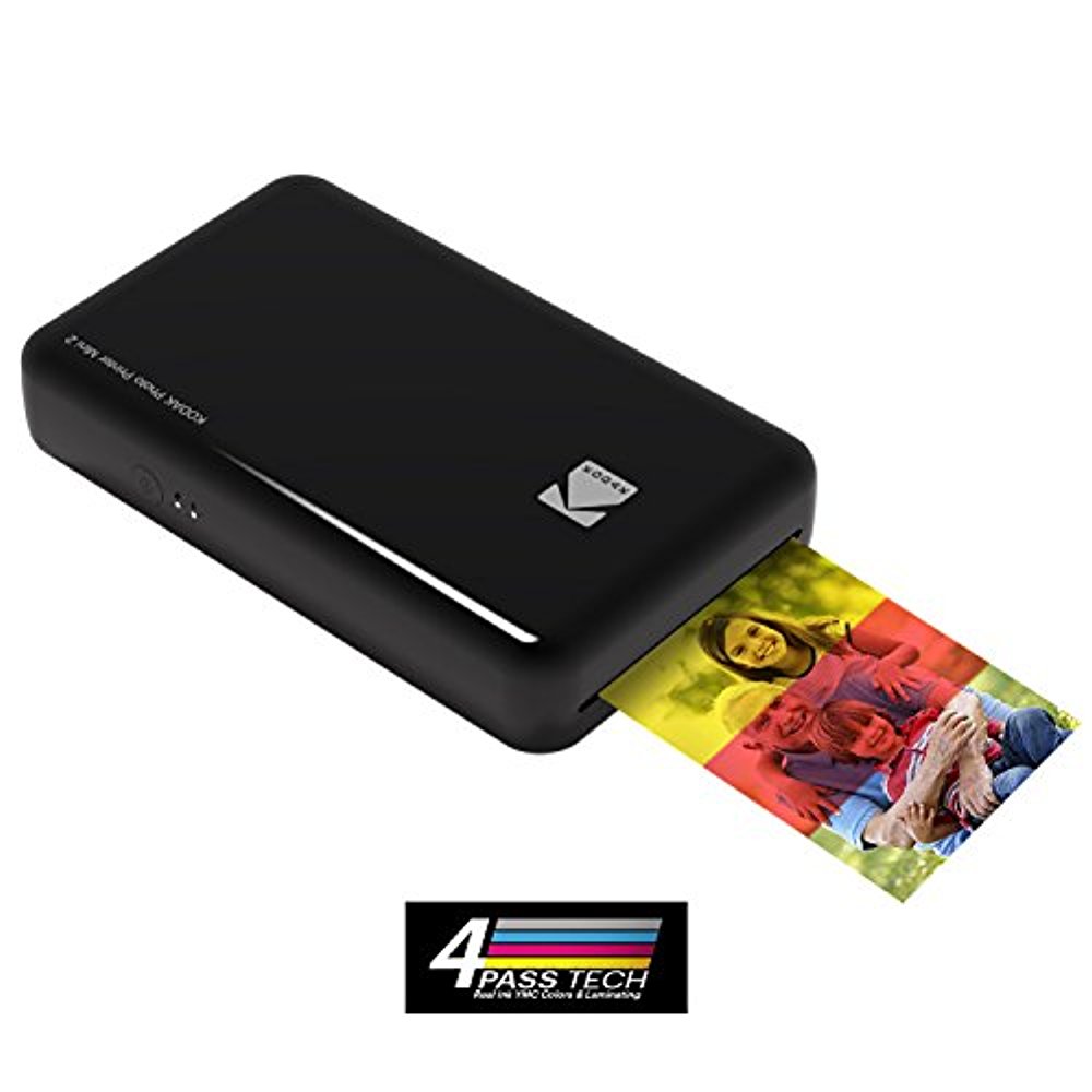 Kodak Mini 2 HD Wireless Mobile Instant Photo Printer w/4PASS Patented Printing Technology (Black) – Compatible w/iOS & Android Devices - Real Ink In An Instant - image 3 of 9