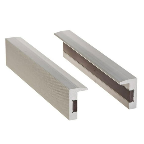 Yost Étau MA-360 Universel 6 Pouces Étau Magnétique en Aluminium Couvercle de Mâchoire Lisse Dentelé s'Adapte Facilement avec Bande Magnétique - Pas Besoin de Boulons 1 Paire