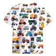 thumbnail image 4 of Gubotare Boys Shirts Little Boys Shirts & Tops Clothes T-Shirt Casual Kids Teen Car Print Girls Boys Children Boys Tops Size 12-13 Years (Green,12-13 Years), 4 of 5
