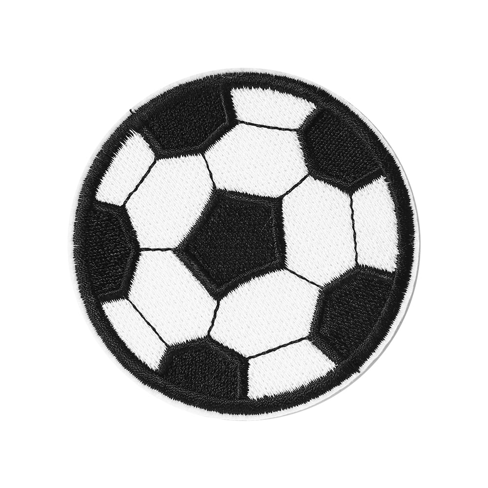 embroidery craft supplies embroidered fabric appliques 2 football iron on patches 5cm soccer ball sew on patch