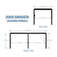 thumbnail image 3 of Backyard Discovery Sarasota 20'x10' Galvanized Steel Louvered Pergola Kit, Adjustable Roof, 3 of 14